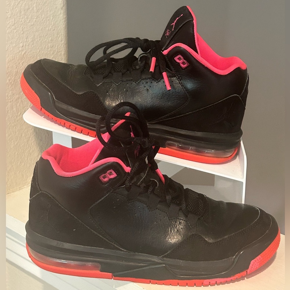 NIKE Jordan Flight Origin 2 718075-002 Black/Pink Basketball Sneakers size 5Y